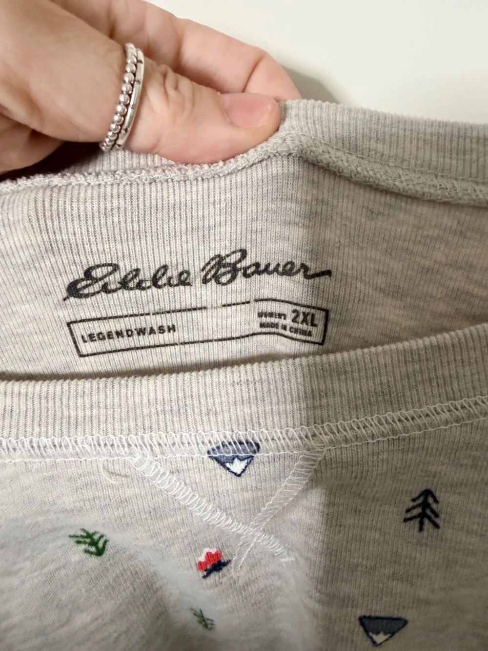 Eddie Bauer Light Weight Camping Graphic Sweatshirt, Grey, 2XL